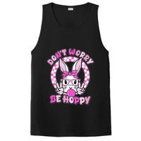 Retro Easter Dont Worry Be Hoppy Easter Bunny Rabbit PosiCharge Competitor Tank