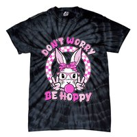 Retro Easter Dont Worry Be Hoppy Easter Bunny Rabbit Tie-Dye T-Shirt