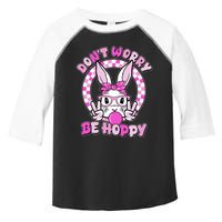 Retro Easter Dont Worry Be Hoppy Easter Bunny Rabbit Toddler Fine Jersey T-Shirt