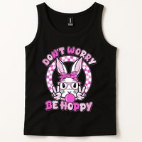 Retro Easter Dont Worry Be Hoppy Easter Bunny Rabbit Tank Top