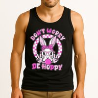 Retro Easter Dont Worry Be Hoppy Easter Bunny Rabbit Tank Top