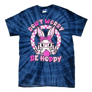 Retro Easter Dont Worry Be Hoppy Easter Bunny Rabbit Tie-Dye T-Shirt