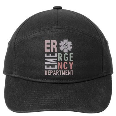 Retro Emergency Department Er Nurse Nurse Week  7-Panel Snapback Hat