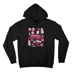 Retro Emergency Department Ed Er Nurse Valentines Day Hoodie