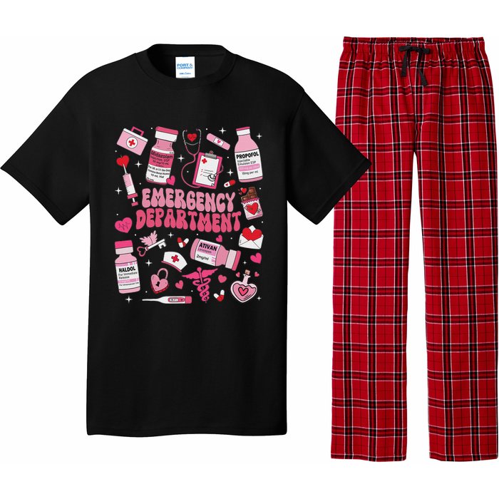 Retro Emergency Department Ed Er Nurse Valentines Day Pajama Set