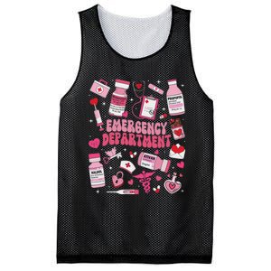 Retro Emergency Department Ed Er Nurse Valentines Day Mesh Reversible Basketball Jersey Tank