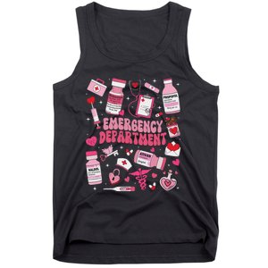 Retro Emergency Department Ed Er Nurse Valentines Day Tank Top