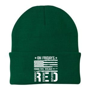 Remember Everyone Deployed On Friday We Wear Red Knit Cap Winter Beanie