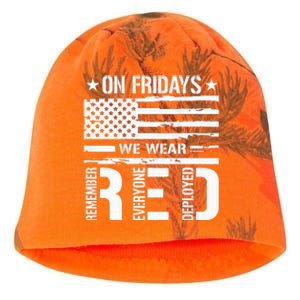 Remember Everyone Deployed On Friday We Wear Red Kati - Camo Knit Beanie