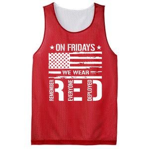 Remember Everyone Deployed On Friday We Wear Red Mesh Reversible Basketball Jersey Tank