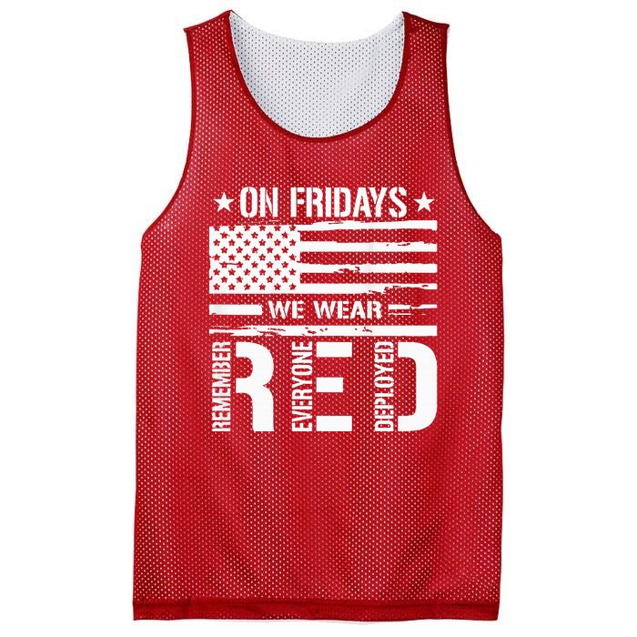 Remember Everyone Deployed On Friday We Wear Red Mesh Reversible Basketball Jersey Tank