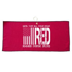 Remember Everyone Deployed Red Friday Large Microfiber Waffle Golf Towel