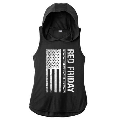 Remember Everyone Deployed Red Friday Zip Hoodie Ladies PosiCharge Tri-Blend Wicking Draft Hoodie Tank