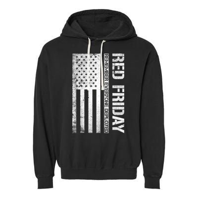 Remember Everyone Deployed Red Friday Zip Hoodie Garment-Dyed Fleece Hoodie