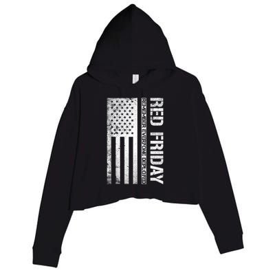 Remember Everyone Deployed Red Friday Zip Hoodie Crop Fleece Hoodie