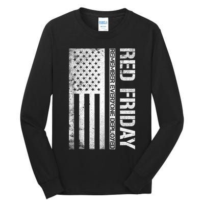 Remember Everyone Deployed Red Friday Zip Hoodie Tall Long Sleeve T-Shirt
