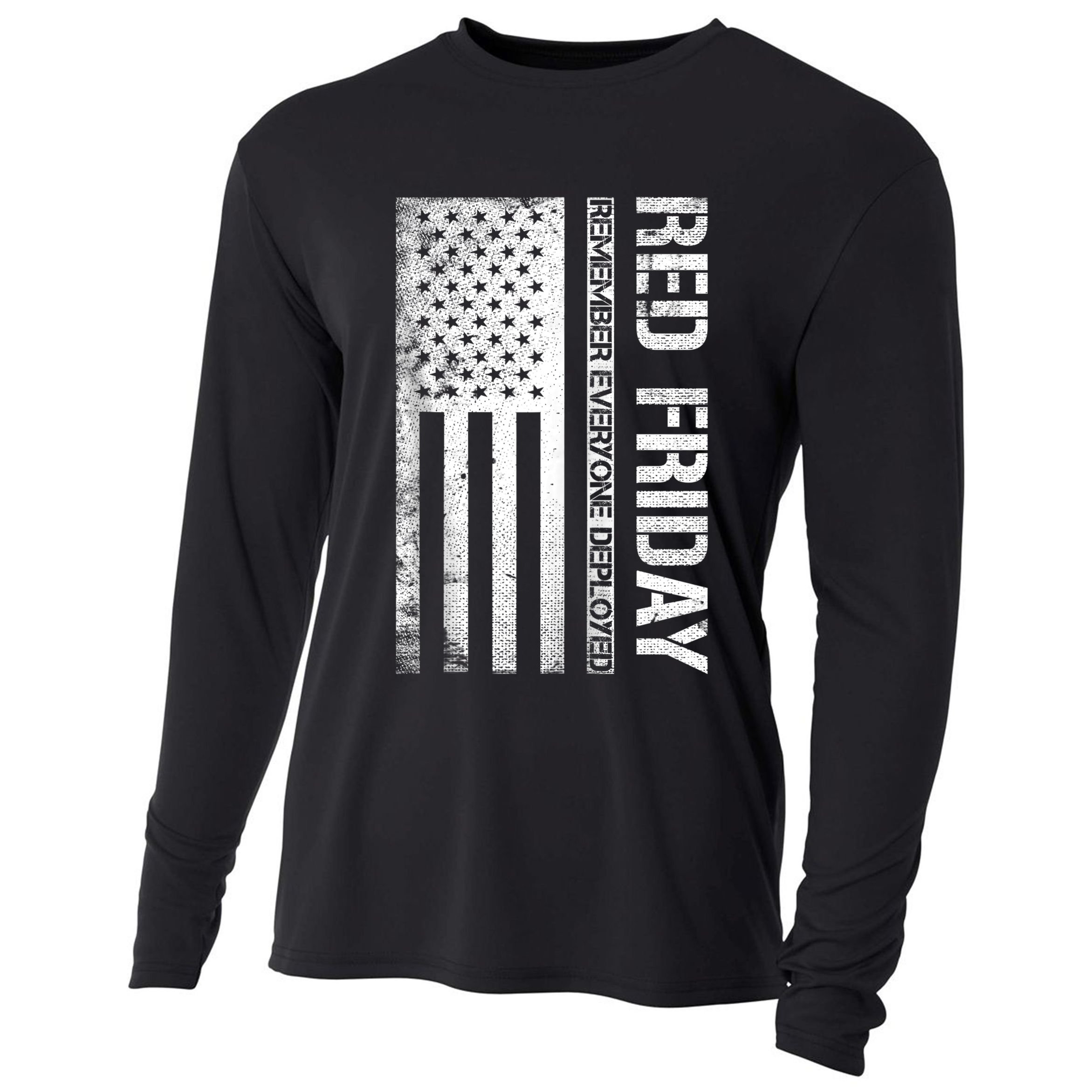 Remember Everyone Deployed Red Friday Zip Hoodie Cooling Performance Long Sleeve Crew
