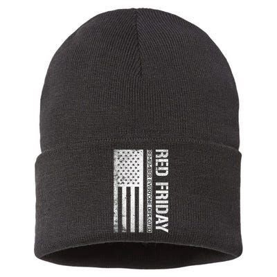 Remember Everyone Deployed Red Friday Zip Hoodie Sustainable Knit Beanie
