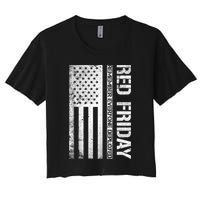 Remember Everyone Deployed Red Friday Zip Hoodie Women's Crop Top Tee