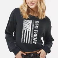 Remember Everyone Deployed Red Friday Zip Hoodie Cropped Pullover Crew