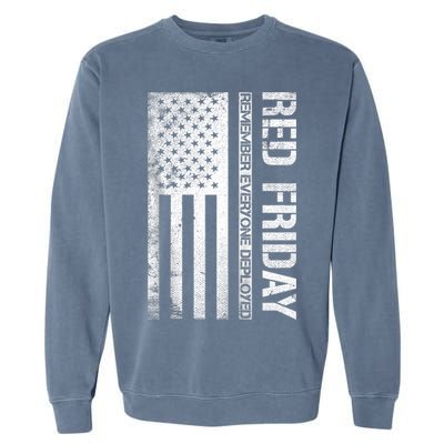 Remember Everyone Deployed Red Friday Zip Hoodie Garment-Dyed Sweatshirt