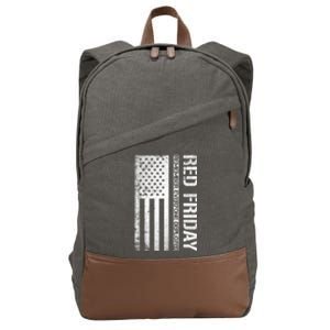 Remember Everyone Deployed Red Friday Zip Hoodie Cotton Canvas Backpack