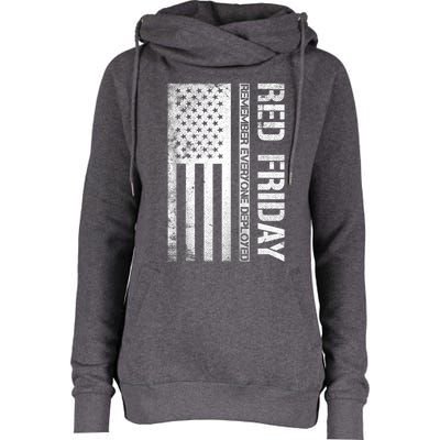 Remember Everyone Deployed Red Friday Zip Hoodie Womens Funnel Neck Pullover Hood