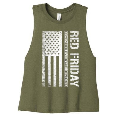 Remember Everyone Deployed Red Friday Zip Hoodie Women's Racerback Cropped Tank