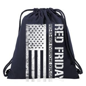 Remember Everyone Deployed Red Friday Zip Hoodie Drawstring Bag