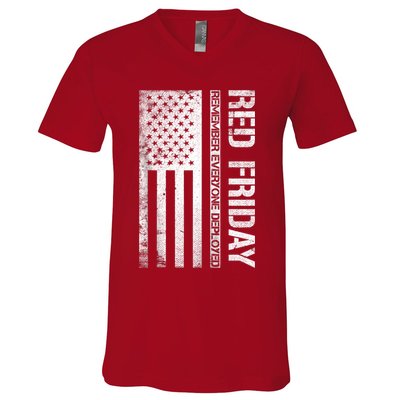 Remember Everyone Deployed Red Friday Zip Hoodie V-Neck T-Shirt