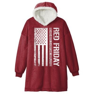 Remember Everyone Deployed Red Friday Zip Hoodie Hooded Wearable Blanket
