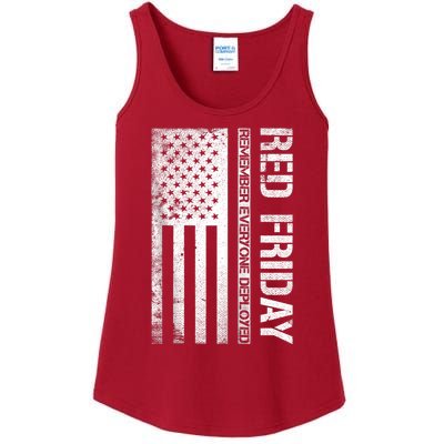 Remember Everyone Deployed Red Friday Zip Hoodie Ladies Essential Tank