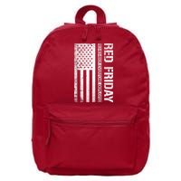 Remember Everyone Deployed Red Friday Zip Hoodie 16 in Basic Backpack