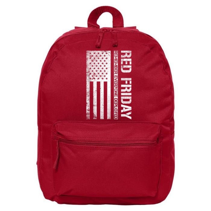 Remember Everyone Deployed Red Friday Zip Hoodie 16 in Basic Backpack