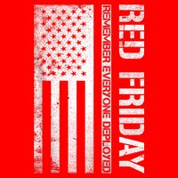 Remember Everyone Deployed Red Friday Zip Hoodie 16 in Basic Backpack