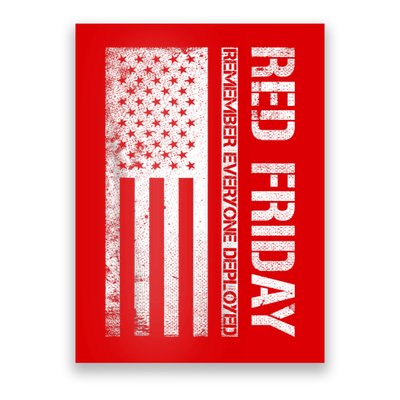 Remember Everyone Deployed Red Friday Zip Hoodie Poster