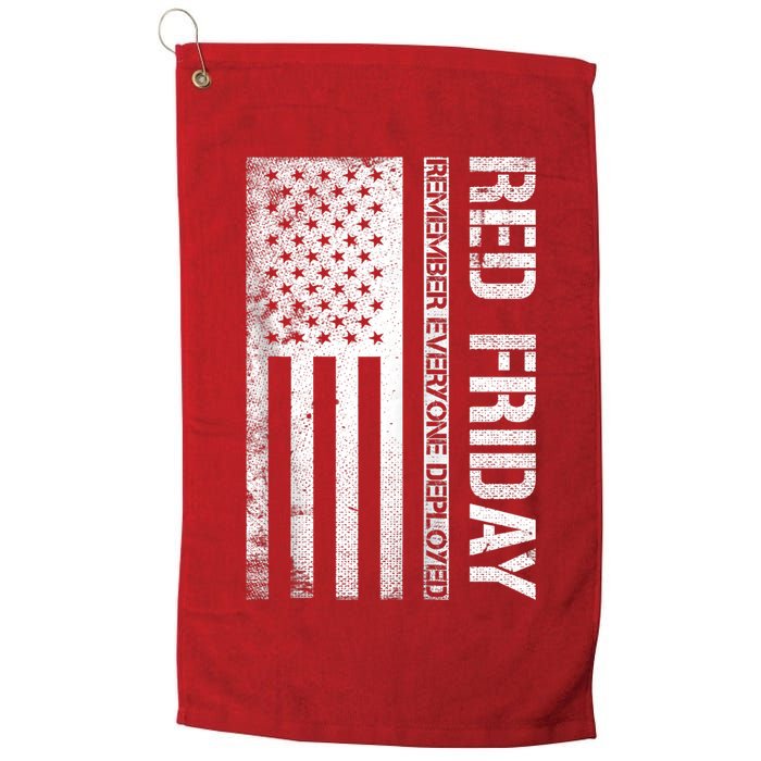 Remember Everyone Deployed Red Friday Zip Hoodie Golf Towel