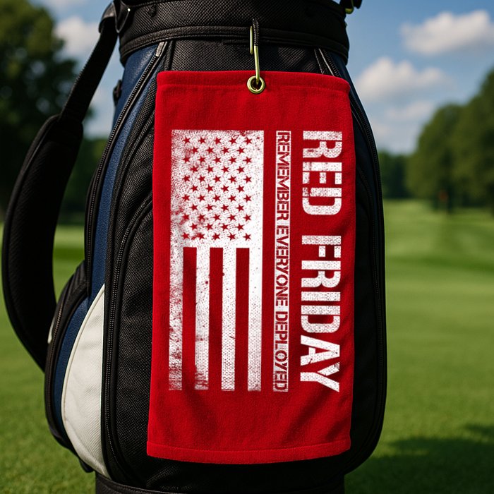 Remember Everyone Deployed Red Friday Zip Hoodie Golf Towel