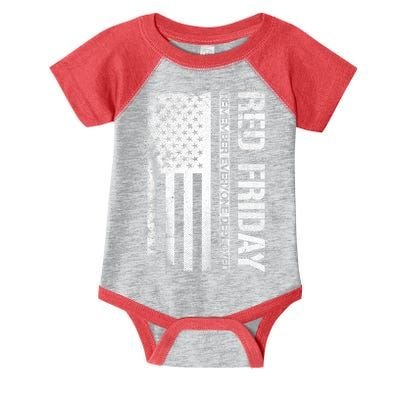 Remember Everyone Deployed Red Friday Zip Hoodie Infant Baby Jersey Bodysuit