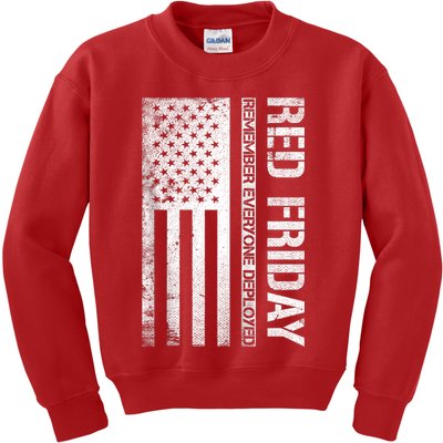 Remember Everyone Deployed Red Friday Zip Hoodie Kids Sweatshirt