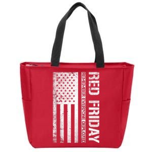 Remember Everyone Deployed Red Friday Zip Hoodie Zip Tote Bag