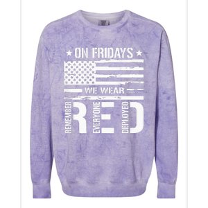 Remember Everyone Deployed On Friday We Wear Red Colorblast Crewneck Sweatshirt