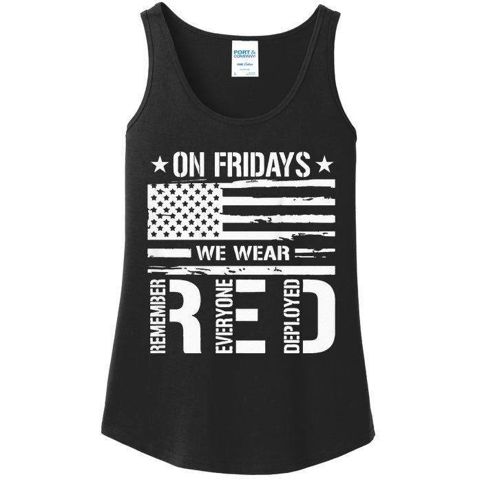 Remember Everyone Deployed On Friday We Wear Red Ladies Essential Tank