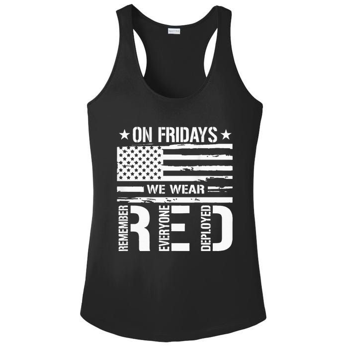 Remember Everyone Deployed On Friday We Wear Red Ladies PosiCharge Competitor Racerback Tank