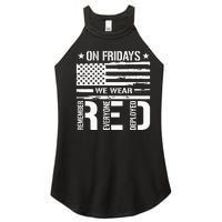 Remember Everyone Deployed On Friday We Wear Red Women's Perfect Tri Rocker Tank