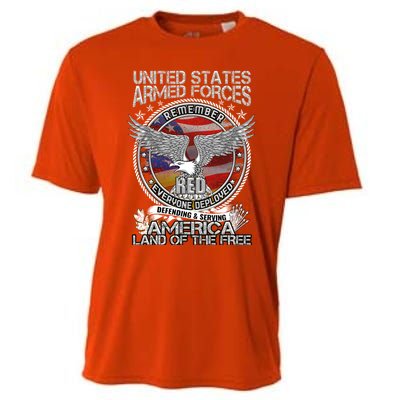 Remember Everyone Deployed Armed Forces Military Red Friday Gift Cooling Performance Crew T-Shirt