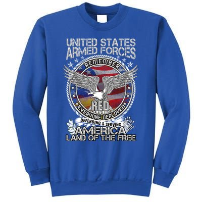 Remember Everyone Deployed Armed Forces Military Red Friday Gift Sweatshirt