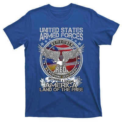 Remember Everyone Deployed Armed Forces Military Red Friday Gift T-Shirt