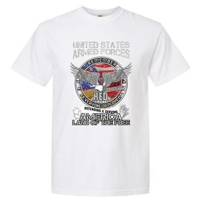 Remember Everyone Deployed Armed Forces Military Red Friday Gift Garment-Dyed Heavyweight T-Shirt