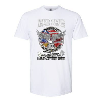 Remember Everyone Deployed Armed Forces Military Red Friday Gift Softstyle CVC T-Shirt